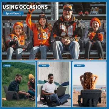 NAIZEA Heated Stadium Seat: Comfortable & Portable for Events