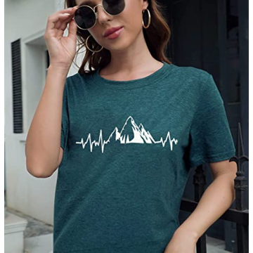 Women Mountain Adventure Graphic Tee Stylish Outdoor Wear