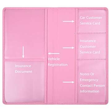 Wisdompro Car Document Holder - Stylish PU Leather Organizer