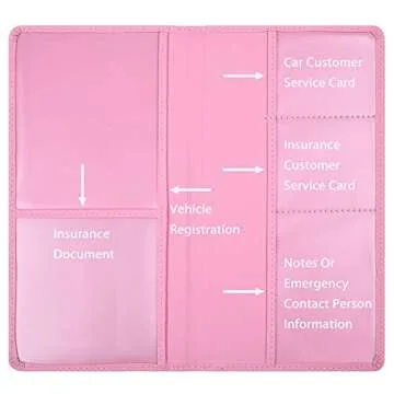 Wisdompro Car Document Holder - Stylish PU Leather Organizer