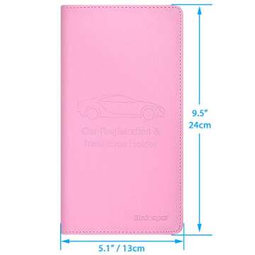 Wisdompro Car Document Holder - Stylish PU Leather Organizer