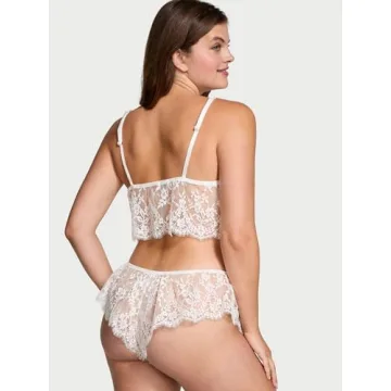 Twinkle Strap Lace Bralette & Shorts Set for Women