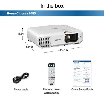Epson 1080p Home Cinema Projector, 3400 Lumens