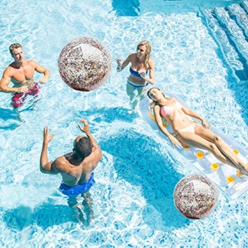 Stunning 5 Pack Sequins Beach Balls for All Ages