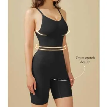 BRABIC Waist Trainer Bodysuit for Women Tummy Control Shapewear Round Neck Seamless Butt Lifter Full...