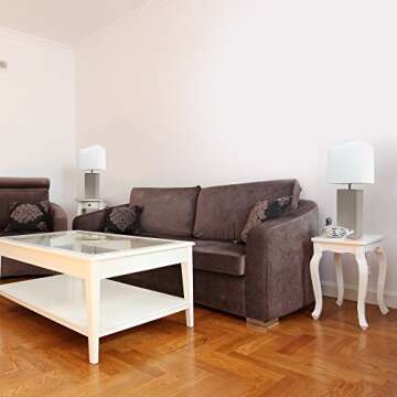 Elegant Designs LC2000-GRY-2PK Modern Leather Table Lamps