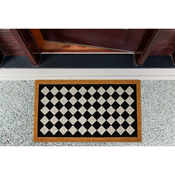 Stylish DII Natural Coir Geometric Outdoor Doormat