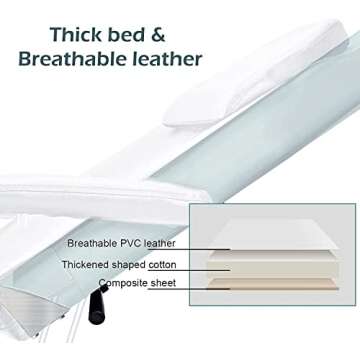 Icoget Tattoo Chair - 360 Swivel Aesthetic Bed for Estheticians