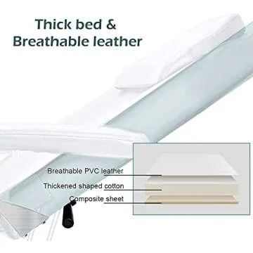 Icoget Tattoo Chair - 360 Swivel Aesthetic Bed for Estheticians