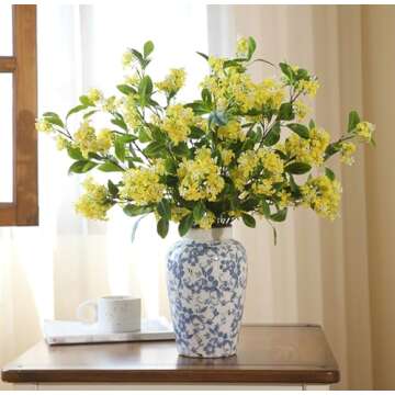 Vintage Blue and White Porcelain Flower Vase for Home Decor