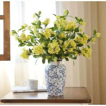 Vintage Blue and White Porcelain Flower Vase for Home Decor