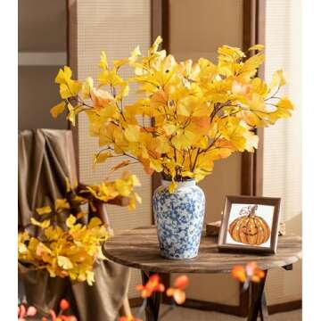 Vintage Blue and White Porcelain Flower Vase for Home Decor