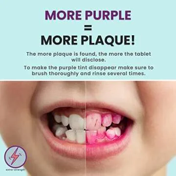 36 Count, Plaque Dental Disclosing Tablets for Kids or Adults, Shows Plaque, Helps Teach Brushing Ha...