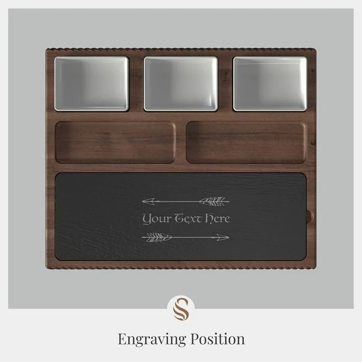 Shanik Cheese Board Set with Slate Blade & Cutlery