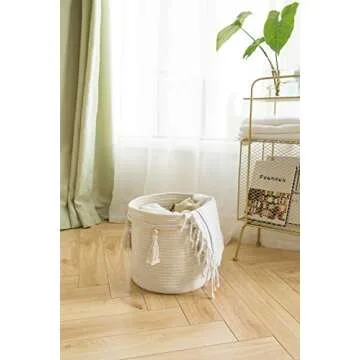 Mkono Woven Storage Basket – Eco-Friendly Boho Decor and Organizer