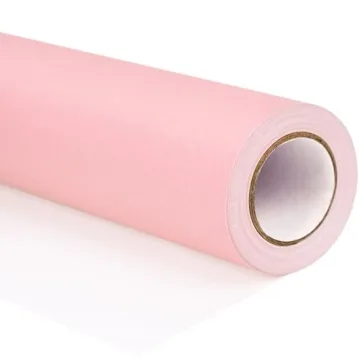 Shindel Pink Wrapping Paper Roll, 17 Inch X 32.8 Feet Kraft Paper for Valentine's Day Gift Wrapping ...