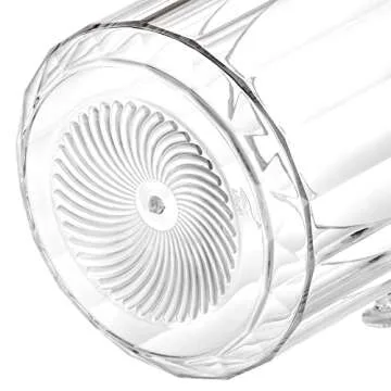 Hacaroa 2 Pack Plastic Ice Bucket with Handles, 1.6L / 3.5L Clear Wine Bucket Round Beverage Tub, Portable Beer Bottle Drink Cooler Large Champagne Chiller Bin for Party, Bar, Home