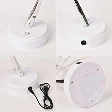 PESGUO 20" 108LED White Firefly Bonsai Tree Lights Artificial Tree USB/Battery-Powered Touch Switch White Warm Lights Tree Lamp for Friends Christmas Wedding Party Decorations