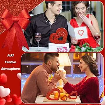 Valentine's Day Heart Wooden Signs Set for Home Decor