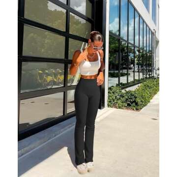 OQQ Women's Seamless Yoga Pants - High Waist Leggings