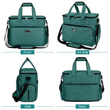 BAGLHER Dog Travel Bag, Airline Approved Pet Tote Organizer with Multi-Function Pockets, 2 X Food St...