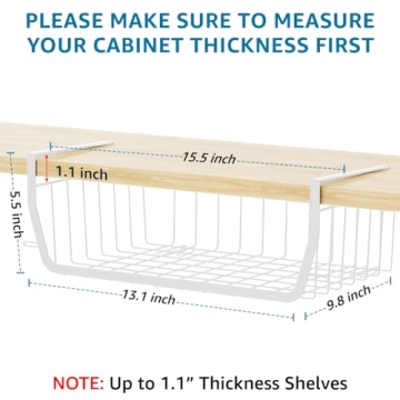 Comfecto Under Shelf Baskets for Stylish Space Saving