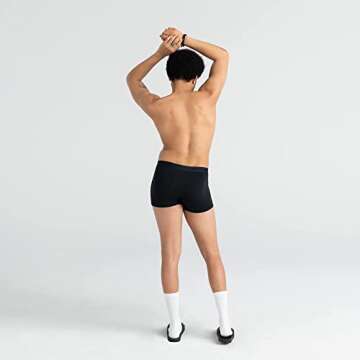 SAXX Underwear Co. Men's Vibe Super Soft Trunk 2Pk, Black/Grey, X-Large