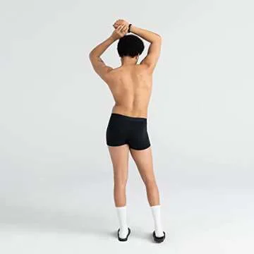 SAXX Underwear Co. Men's Vibe Super Soft Trunk 2Pk, Black/Grey, X-Large