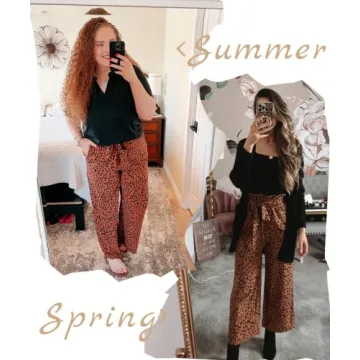 Stylish High Waist Leopard Print Palazzo Pants for Women