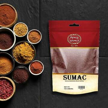 Spicy World Sumac Spice Powder 7 Ounce - Pure Flavor