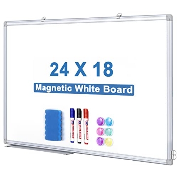TRIPOLLO 24x18 Magnetic White Board for Home Office