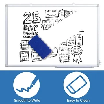 TRIPOLLO 24x18 Magnetic White Board for Home Office