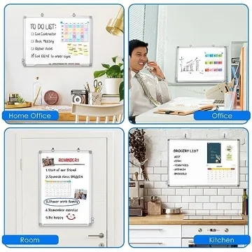 TRIPOLLO 24x18 Magnetic White Board for Home Office
