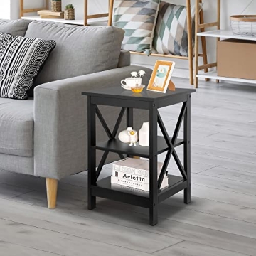 Stylish 3-Tier End Table for Living Room and Bedroom