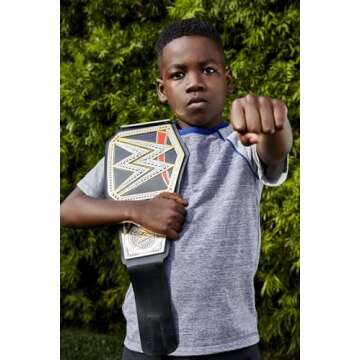 Mattel WWE Championship Title Belt, Kid-Sized Wearable Role-Play & Costume Accessory with Adjustable Strap