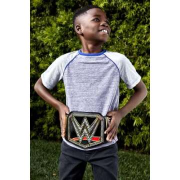 Mattel WWE Championship Title Belt, Kid-Sized Wearable Role-Play & Costume Accessory with Adjustable Strap