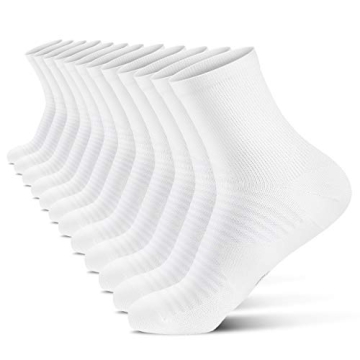 Compression Running Ankle Socks for Men and Women - 6 Pairs, Quarter Athletic Socks for Performance