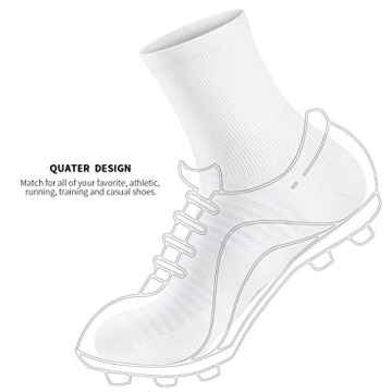 Premium Compression Ankle Socks for Athletes - 6 Pairs