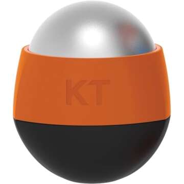 KT Health, Ice/Heat Therapeutic Massage Ball for Muscle Pain & Stress Relief, Black/Orange