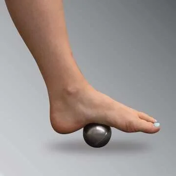 KT Health, Ice/Heat Therapeutic Massage Ball for Muscle Pain & Stress Relief, Black/Orange