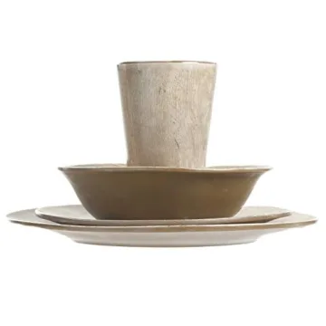 Gibson Home Woodlands Melamine Dinnerware Set for Four