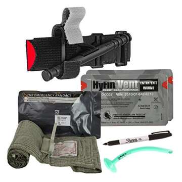 Scherber Fully-Stocked First Responder Bag | Professional EMT/EMS Trauma & Bleeding Medical Kit | HS...