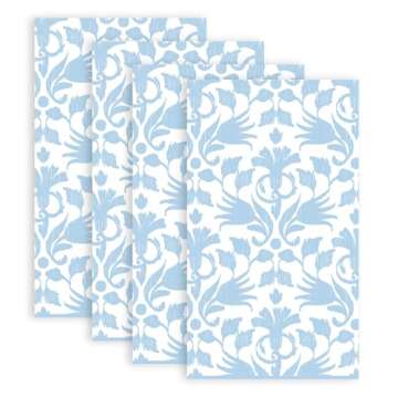 Stxy Blue Floral Disposable Dinner Napkins for Events