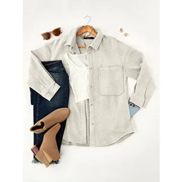 Stylish MEROKEETY Women's Wool Shacket Jacket for Fall