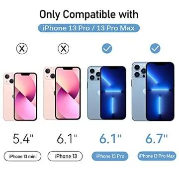 iVoler Camera Lens Protector for iPhone 13 Pro Max/Pro - 4 Pack, Easy Install, Premium Protection