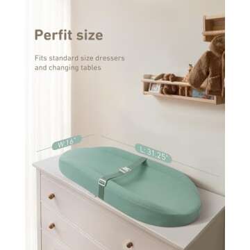 Blissful Diary Baby Changing Pad with Waterproof Lining Foam, Includes a Soft & Washable Cover, Cont...