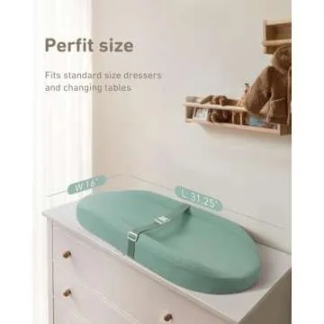 Blissful Diary Baby Changing Pad with Waterproof Lining Foam, Includes a Soft & Washable Cover, Cont...