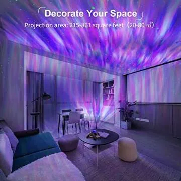 Star Projector, TOGAVE Aurora Projector for Decor, with Bluetooth Speaker and White Noise Light Night , Galaxy Projector for Kids, Adults, Gaming Room, Home Theater(Black)