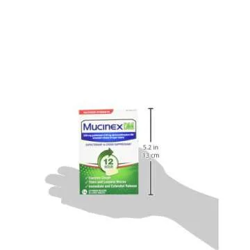 Mucinex DM Maximum Strength 12-Hour Expectorant and Cough Suppressant Tablets, 14 ct