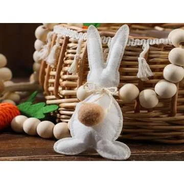 Cute Easter Banner with Bunnies and Carrots Garland